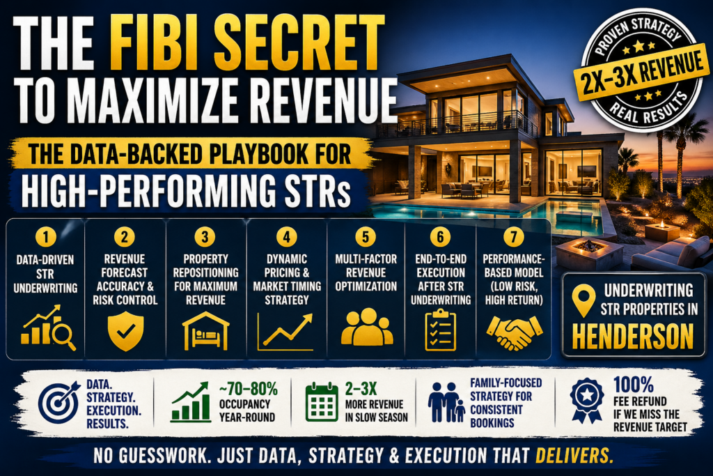 FIBI secret maximize revenue with underwriting underwriting STR properties in Henderson FIBI secret to maximize revenue
